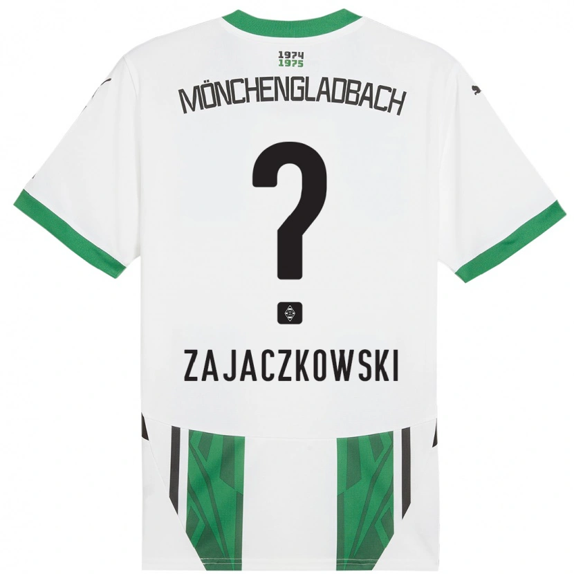 Danxen Kinderen Vincent Zajaczkowski #0 Wit Groen Thuisshirt Thuistenue 2024/25 T-Shirt