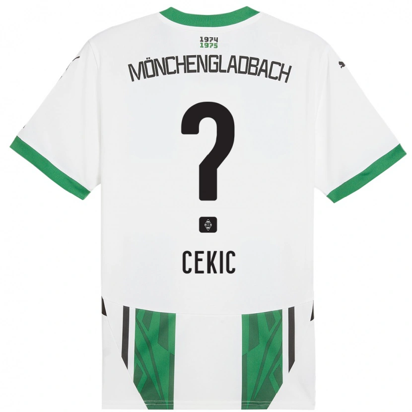 Danxen Kinderen Adnan Cekic #0 Wit Groen Thuisshirt Thuistenue 2024/25 T-Shirt