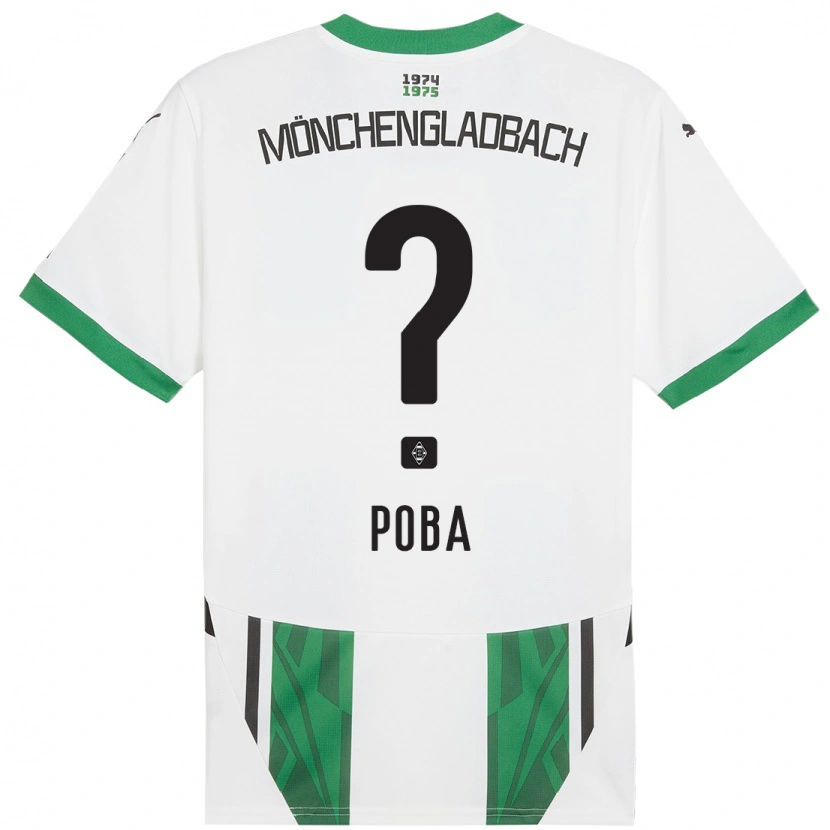 Danxen Kinderen Peniel Poba #0 Wit Groen Thuisshirt Thuistenue 2024/25 T-Shirt