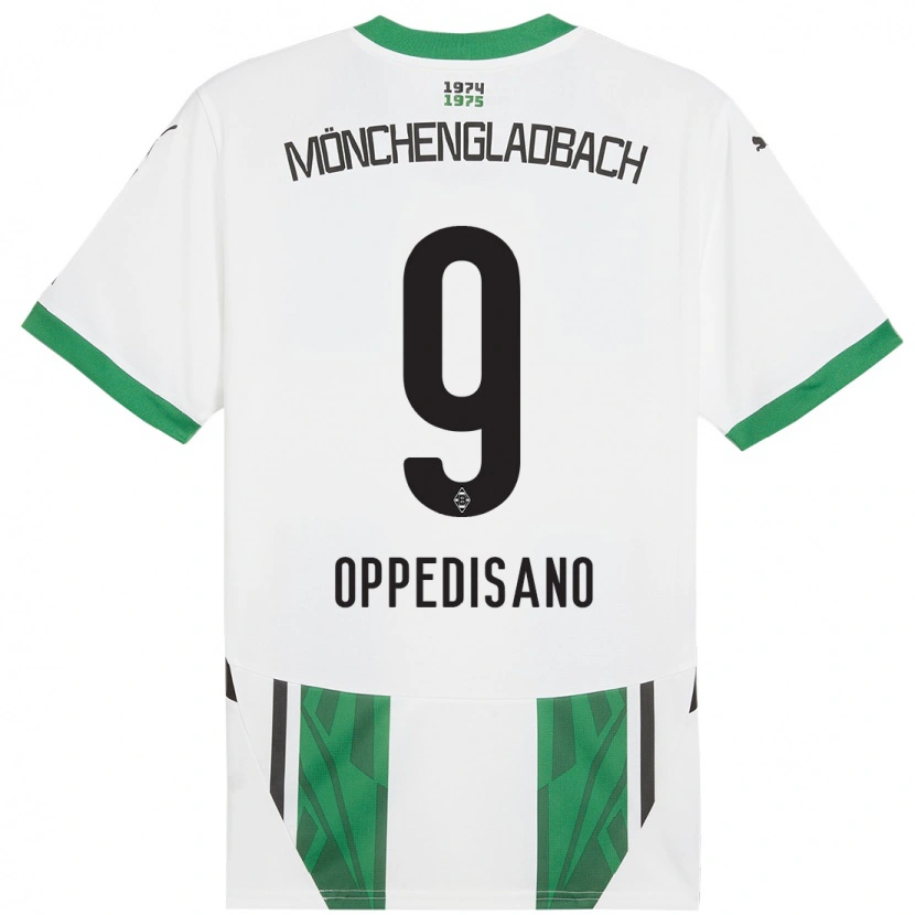 Danxen Kinderen Valentina Oppedisano #9 Wit Groen Thuisshirt Thuistenue 2024/25 T-Shirt