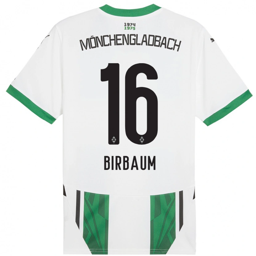 Danxen Kinderen Anne Birbaum #16 Wit Groen Thuisshirt Thuistenue 2024/25 T-Shirt