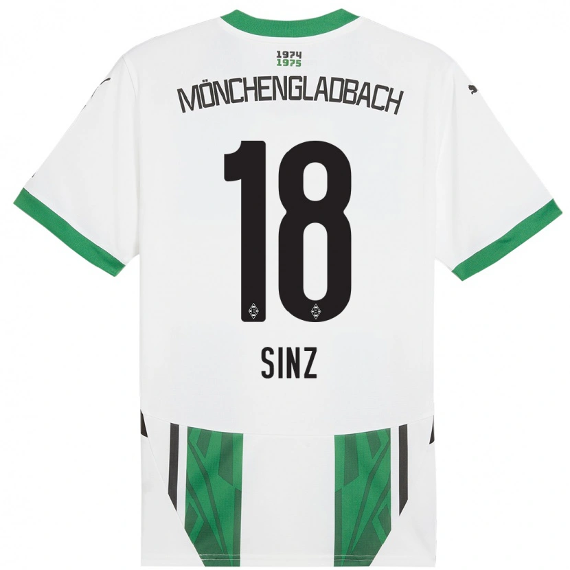 Danxen Kinderen Michelle Sinz #18 Wit Groen Thuisshirt Thuistenue 2024/25 T-Shirt