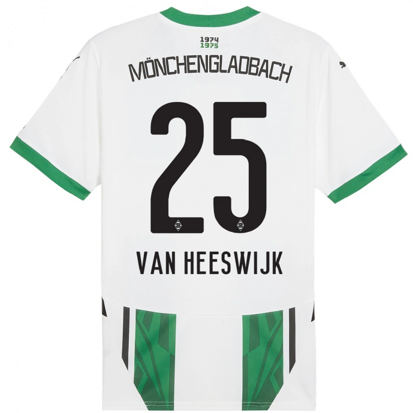 Danxen Kinderen Amber Van Heeswijk #25 Wit Groen Thuisshirt Thuistenue 2024/25 T-Shirt