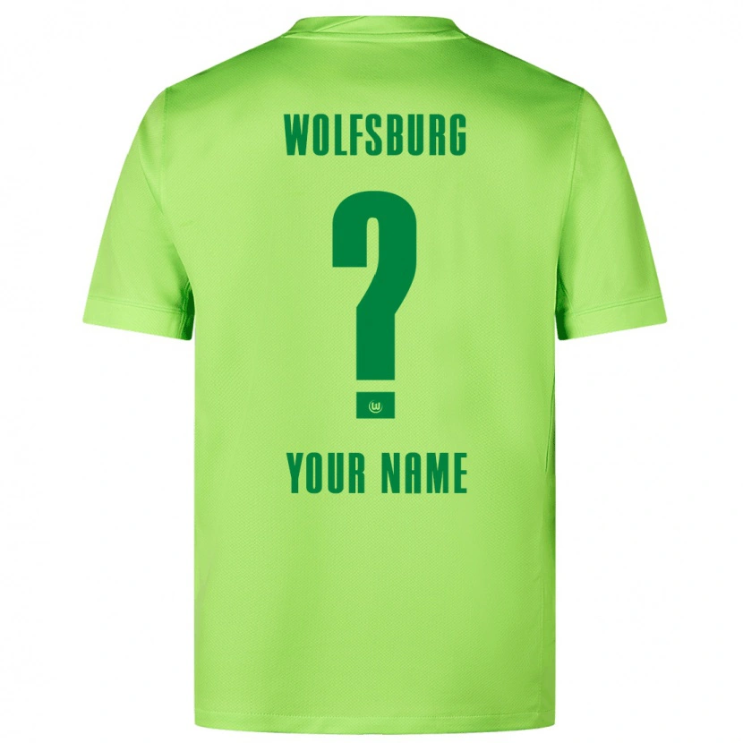 Danxen Kinderen Uw Naam #0 Fluorescerend Groen Thuisshirt Thuistenue 2024/25 T-Shirt