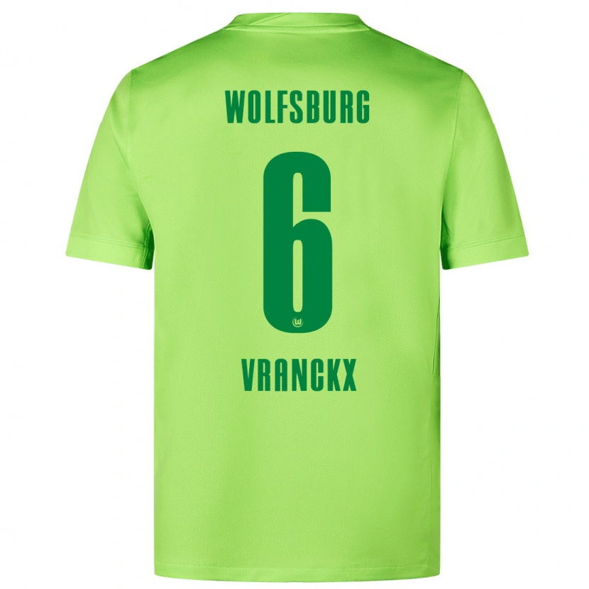 Danxen Kinderen Aster Vranckx #6 Fluorescerend Groen Thuisshirt Thuistenue 2024/25 T-Shirt