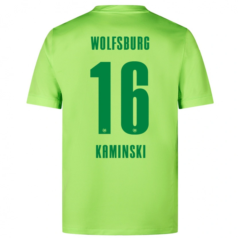 Danxen Kinderen Jakub Kaminski #16 Fluorescerend Groen Thuisshirt Thuistenue 2024/25 T-Shirt