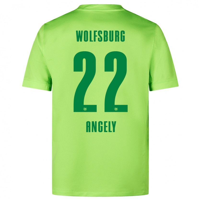 Danxen Kinderen Mathys Angély #22 Fluorescerend Groen Thuisshirt Thuistenue 2024/25 T-Shirt