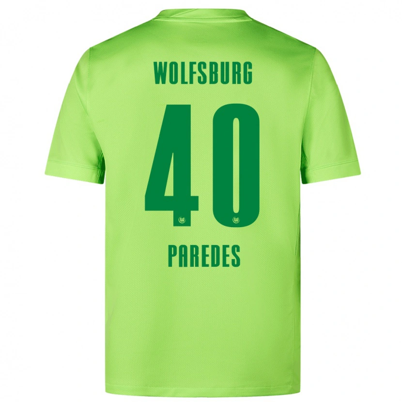 Danxen Kinderen Kevin Paredes #40 Fluorescerend Groen Thuisshirt Thuistenue 2024/25 T-Shirt