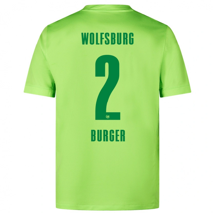 Danxen Kinderen Jan Bürger #2 Fluorescerend Groen Thuisshirt Thuistenue 2024/25 T-Shirt