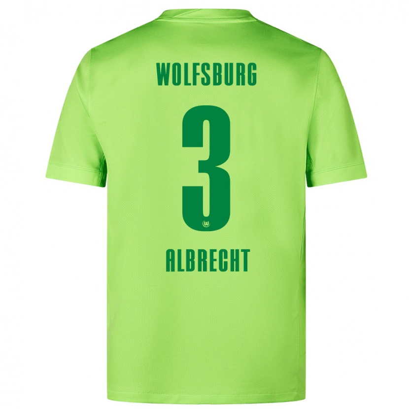 Danxen Kinderen Ben Albrecht #3 Fluorescerend Groen Thuisshirt Thuistenue 2024/25 T-Shirt