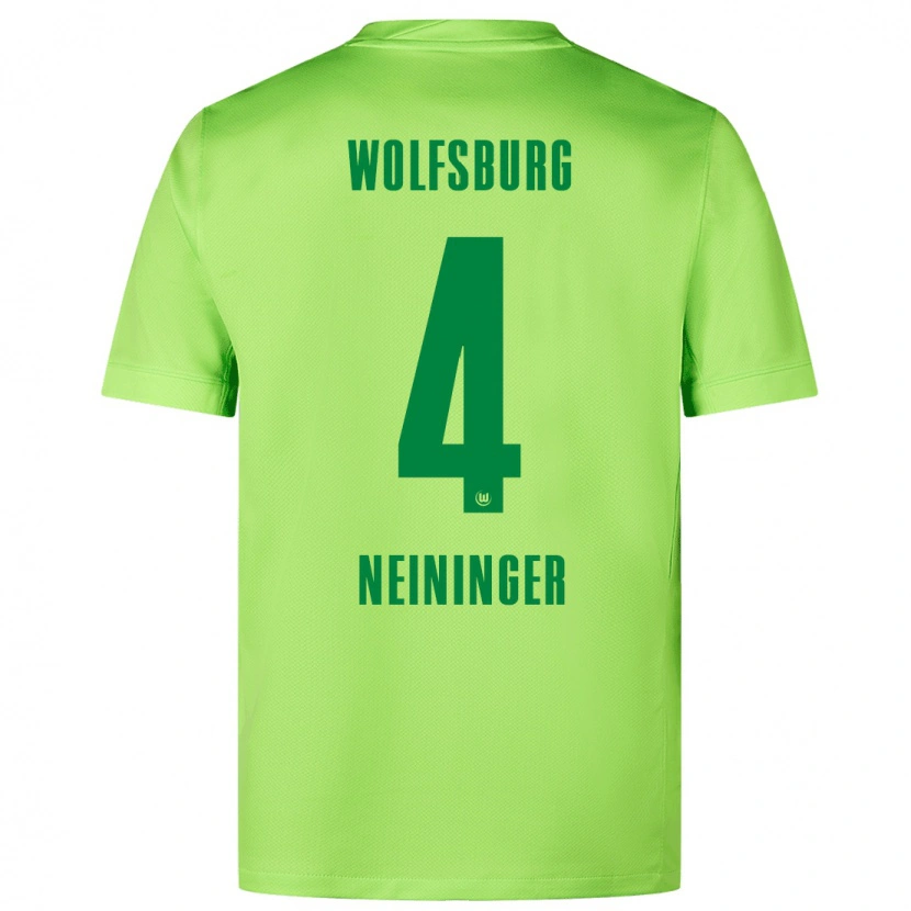 Danxen Kinderen Till Neininger #4 Fluorescerend Groen Thuisshirt Thuistenue 2024/25 T-Shirt