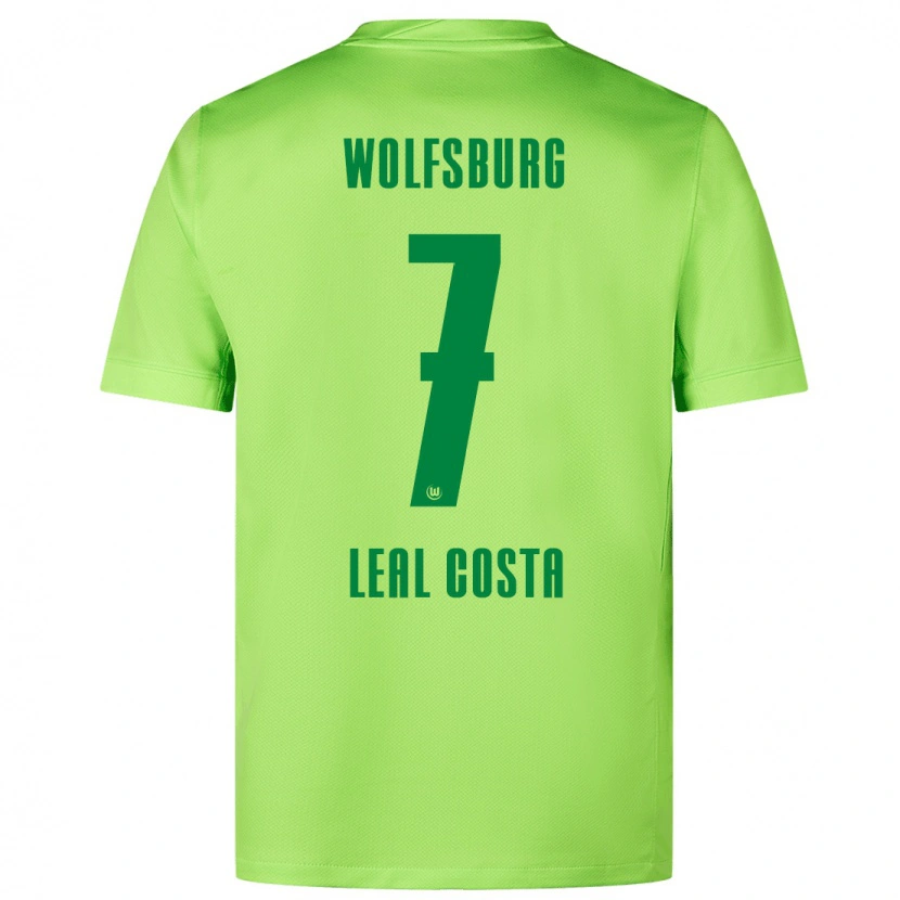 Danxen Kinderen David Leal Costa #7 Fluorescerend Groen Thuisshirt Thuistenue 2024/25 T-Shirt