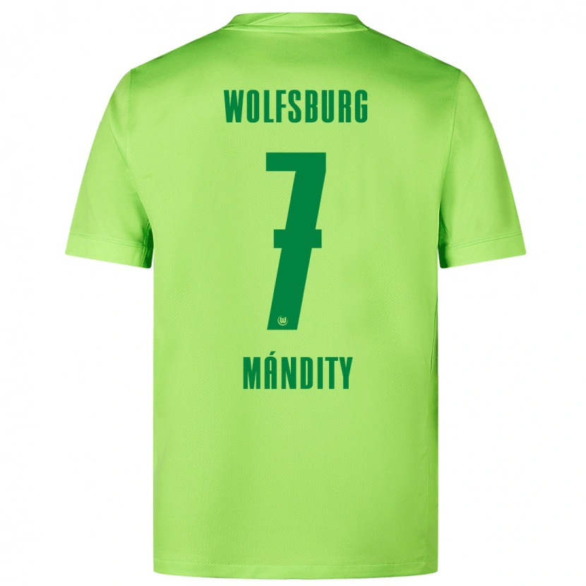 Danxen Kinderen Márkó Mándity #7 Fluorescerend Groen Thuisshirt Thuistenue 2024/25 T-Shirt