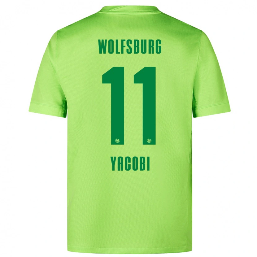 Danxen Kinderen Nilas Yacobi #11 Fluorescerend Groen Thuisshirt Thuistenue 2024/25 T-Shirt