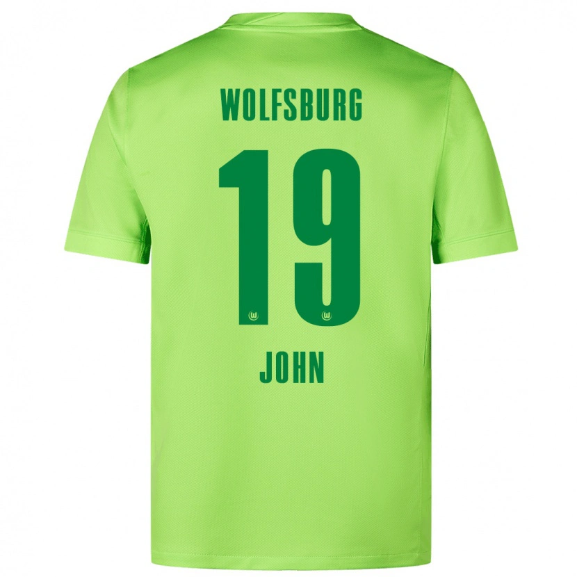 Danxen Kinderen Michael John #19 Fluorescerend Groen Thuisshirt Thuistenue 2024/25 T-Shirt