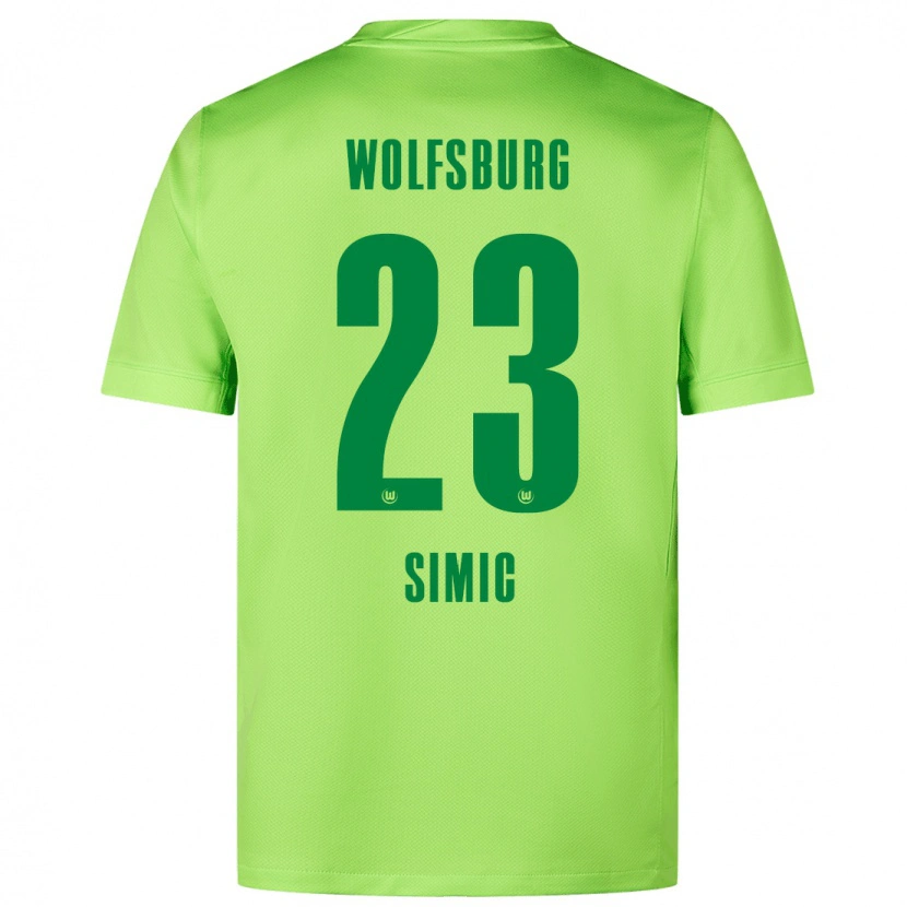 Danxen Kinderen Karlo Simic #23 Fluorescerend Groen Thuisshirt Thuistenue 2024/25 T-Shirt