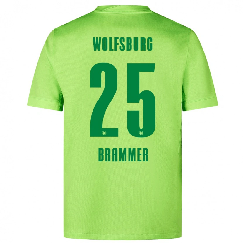 Danxen Kinderen Ole Brammer #25 Fluorescerend Groen Thuisshirt Thuistenue 2024/25 T-Shirt