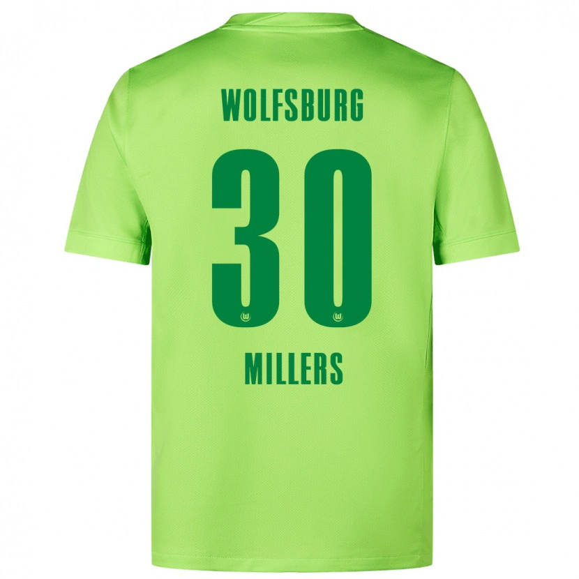 Danxen Kinderen Kristers Millers #30 Fluorescerend Groen Thuisshirt Thuistenue 2024/25 T-Shirt