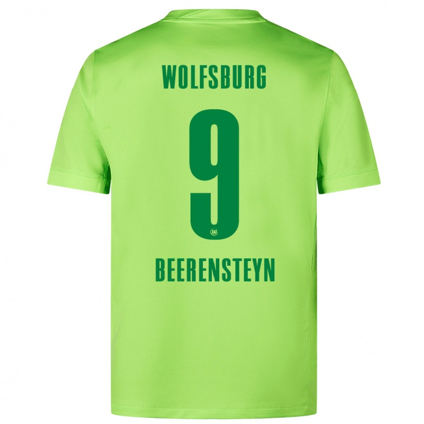 Danxen Kinderen Lineth Beerensteyn #9 Fluorescerend Groen Thuisshirt Thuistenue 2024/25 T-Shirt