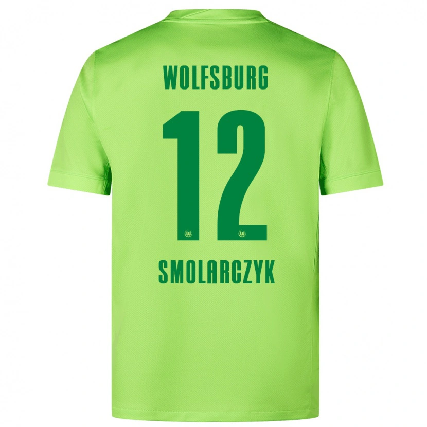 Danxen Kinderen Nelly Smolarczyk #12 Fluorescerend Groen Thuisshirt Thuistenue 2024/25 T-Shirt