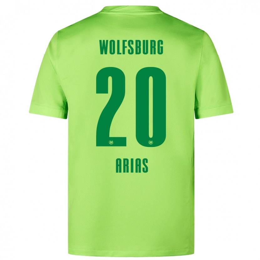 Danxen Kinderen Ariana Arias #20 Fluorescerend Groen Thuisshirt Thuistenue 2024/25 T-Shirt