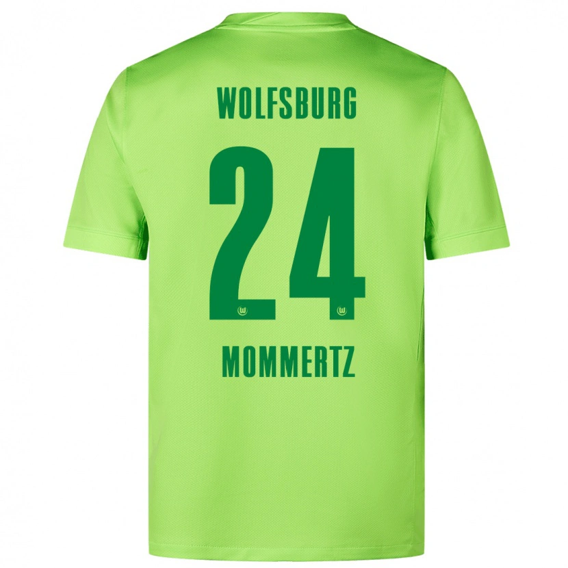 Danxen Kinderen Benjamin Mommertz #24 Fluorescerend Groen Thuisshirt Thuistenue 2024/25 T-Shirt