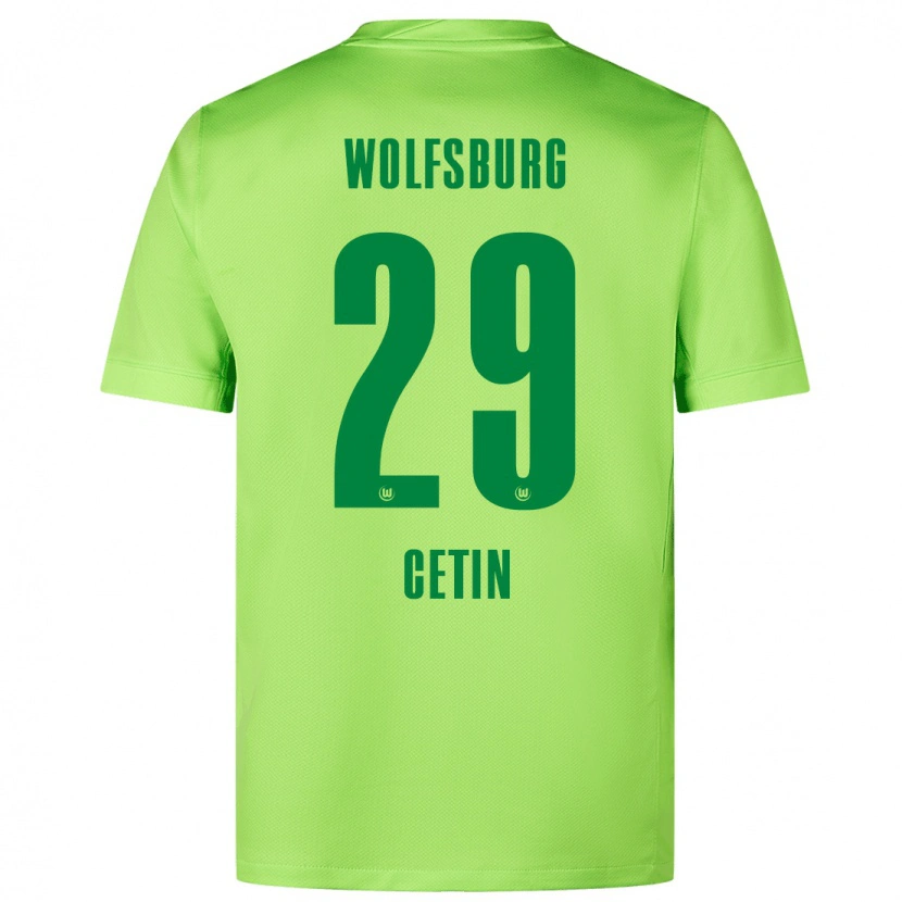 Danxen Kinderen Erkan Cetin #29 Fluorescerend Groen Thuisshirt Thuistenue 2024/25 T-Shirt