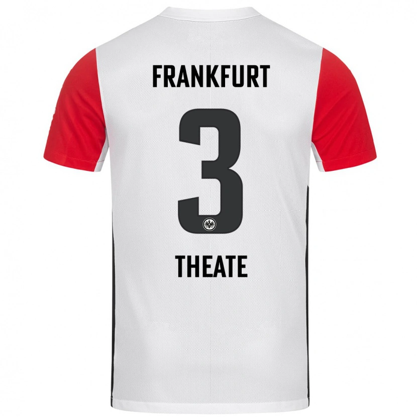 Danxen Kinderen Arthur Theate #3 Wit Rood Thuisshirt Thuistenue 2024/25 T-Shirt