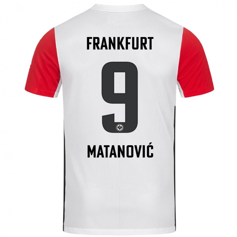 Danxen Kinderen Igor Matanovic #9 Wit Rood Thuisshirt Thuistenue 2024/25 T-Shirt