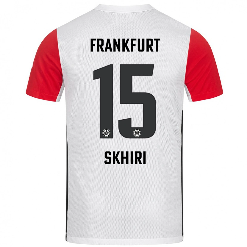 Danxen Kinderen Ellyes Skhiri #15 Wit Rood Thuisshirt Thuistenue 2024/25 T-Shirt