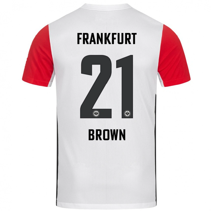 Danxen Kinderen Nathaniel Brown #21 Wit Rood Thuisshirt Thuistenue 2024/25 T-Shirt