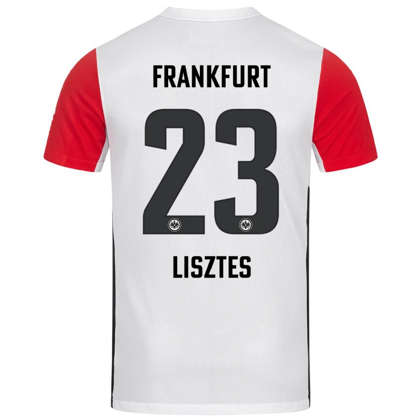 Danxen Kinderen Krisztián Lisztes #23 Wit Rood Thuisshirt Thuistenue 2024/25 T-Shirt