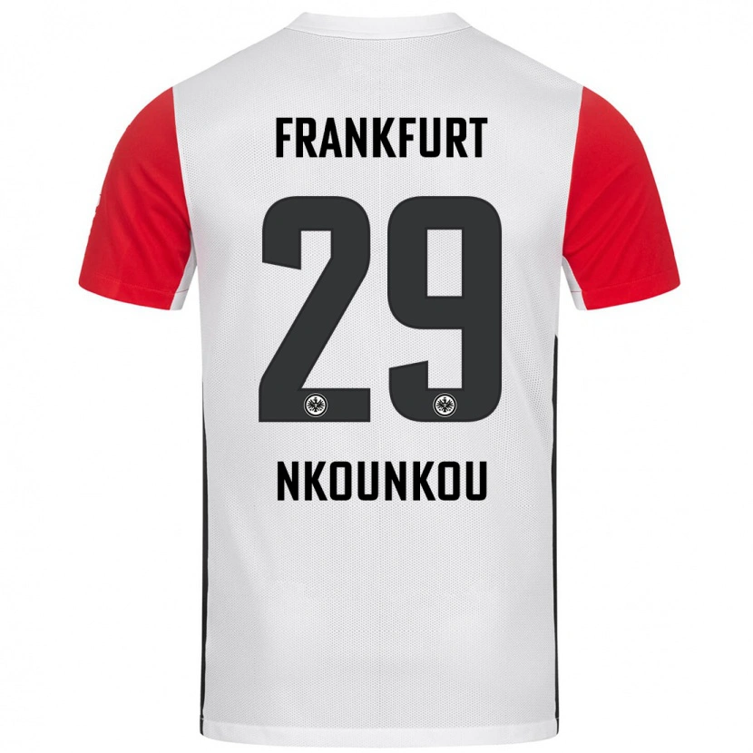 Danxen Kinderen Niels Nkounkou #29 Wit Rood Thuisshirt Thuistenue 2024/25 T-Shirt