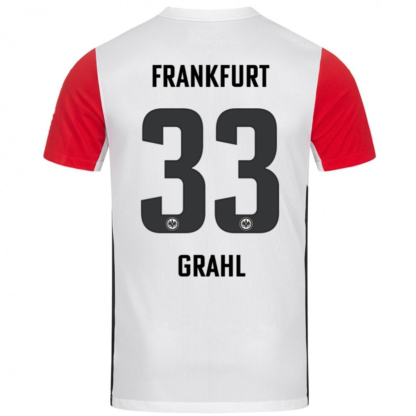 Danxen Kinderen Jens Grahl #33 Wit Rood Thuisshirt Thuistenue 2024/25 T-Shirt