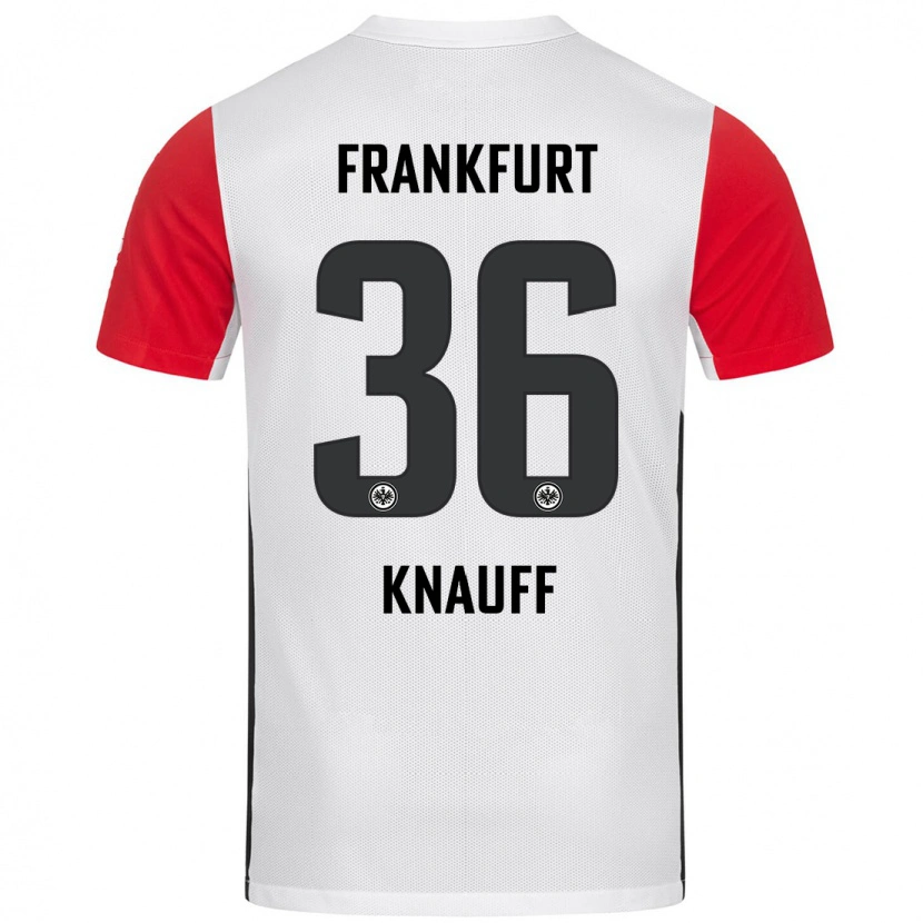 Danxen Kinderen Ansgar Knauff #36 Wit Rood Thuisshirt Thuistenue 2024/25 T-Shirt