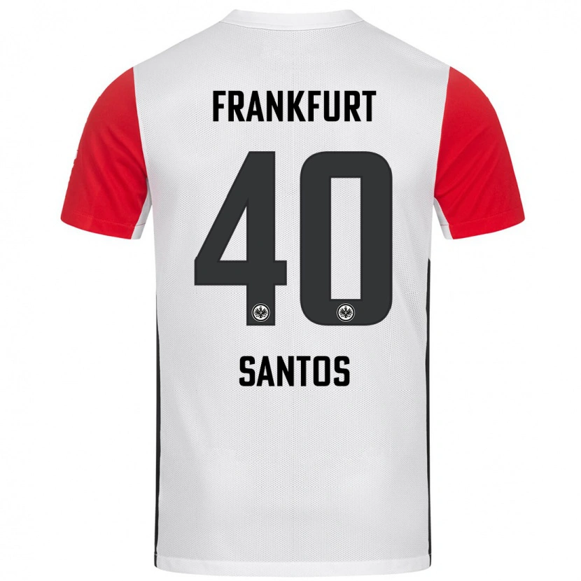 Danxen Kinderen Kauã Santos #40 Wit Rood Thuisshirt Thuistenue 2024/25 T-Shirt