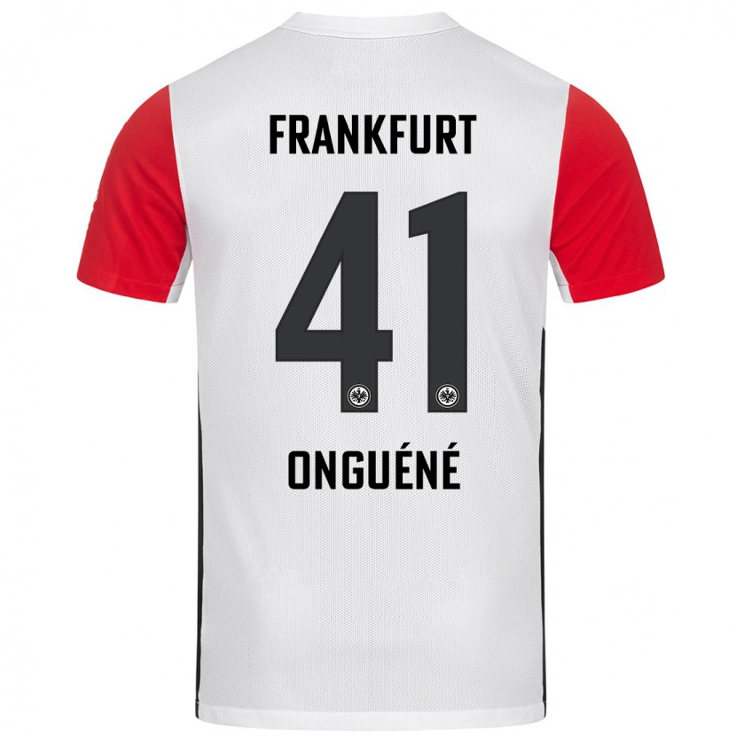 Danxen Kinderen Jérôme Onguéné #41 Wit Rood Thuisshirt Thuistenue 2024/25 T-Shirt