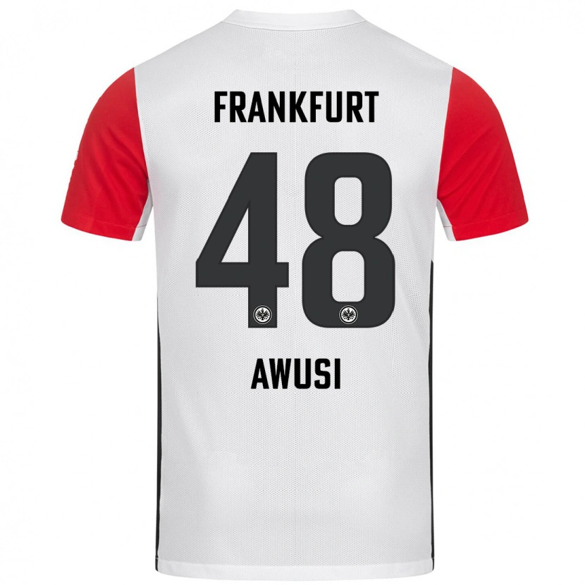 Danxen Kinderen Junior Awusi #48 Wit Rood Thuisshirt Thuistenue 2024/25 T-Shirt