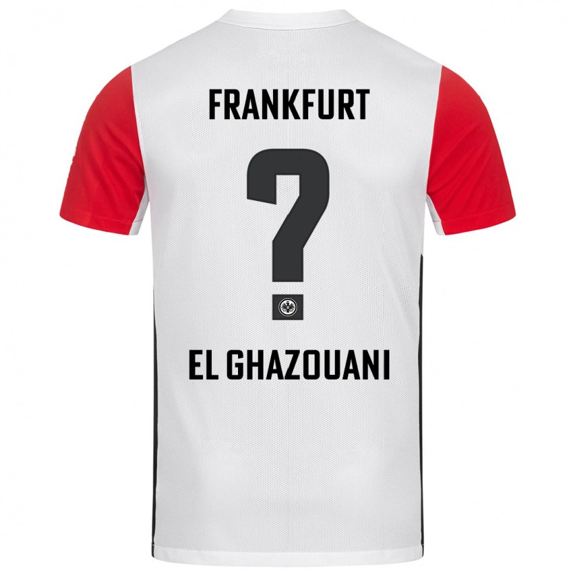 Danxen Kinderen Anas El Ghazouani #0 Wit Rood Thuisshirt Thuistenue 2024/25 T-Shirt