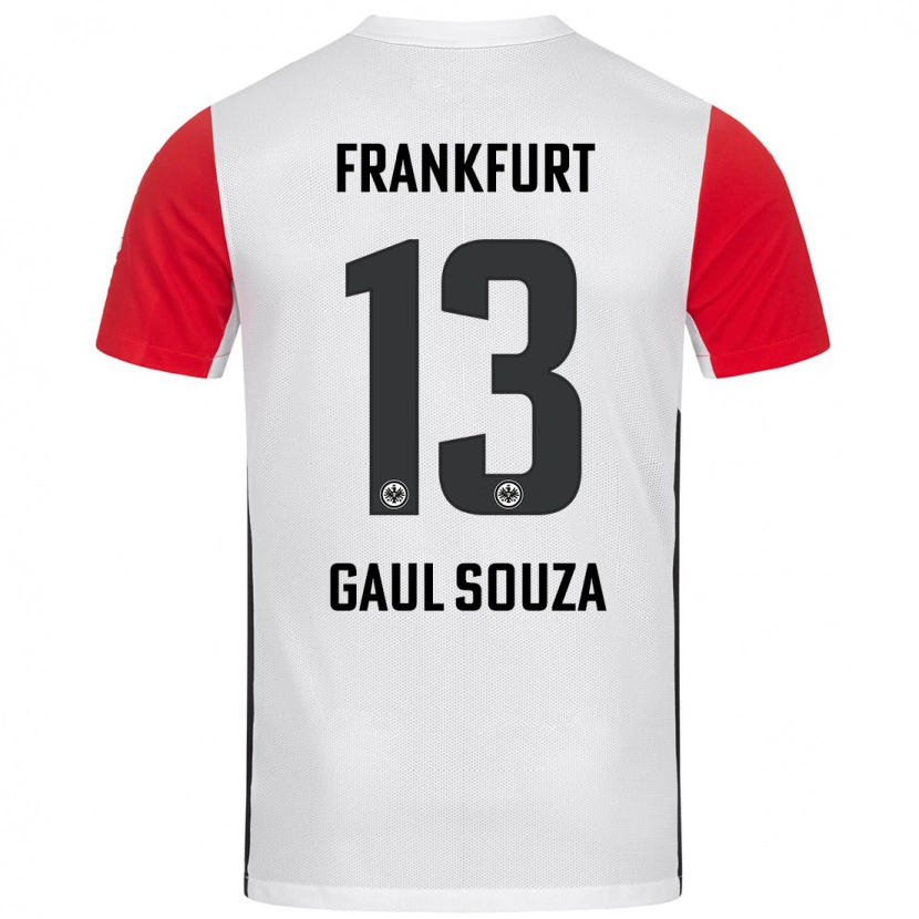 Danxen Kinderen Alessandro Gaul Souza #13 Wit Rood Thuisshirt Thuistenue 2024/25 T-Shirt