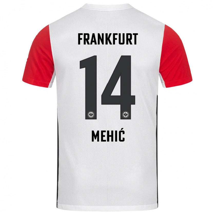 Danxen Kinderen Liam Mehić #14 Wit Rood Thuisshirt Thuistenue 2024/25 T-Shirt