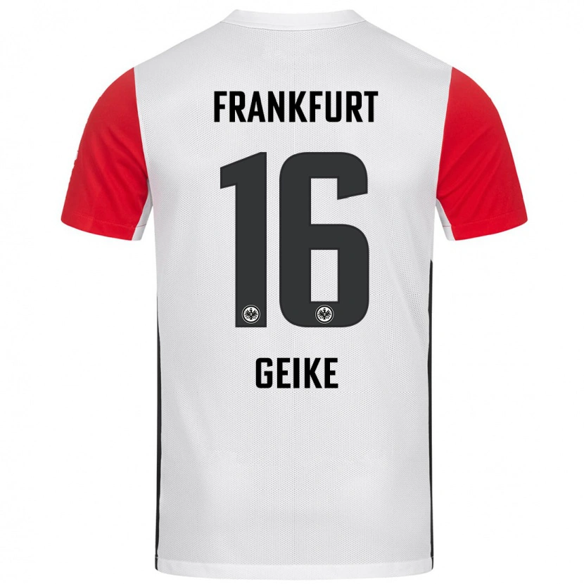 Danxen Kinderen Jonah Geike #16 Wit Rood Thuisshirt Thuistenue 2024/25 T-Shirt