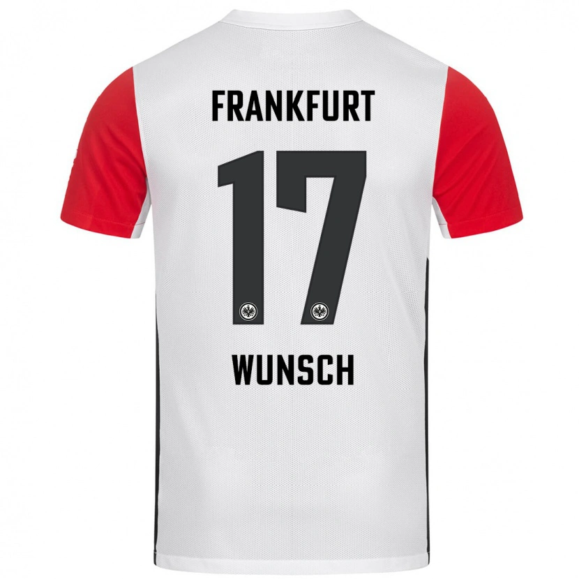 Danxen Kinderen Paul Wünsch #17 Wit Rood Thuisshirt Thuistenue 2024/25 T-Shirt