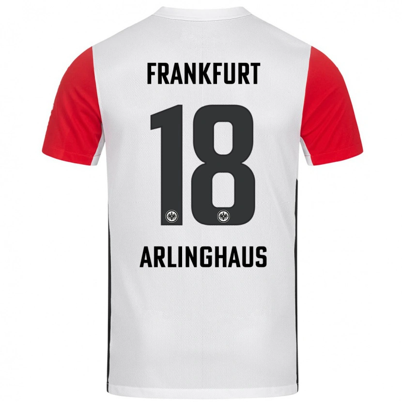 Danxen Kinderen Max Arlinghaus #18 Wit Rood Thuisshirt Thuistenue 2024/25 T-Shirt