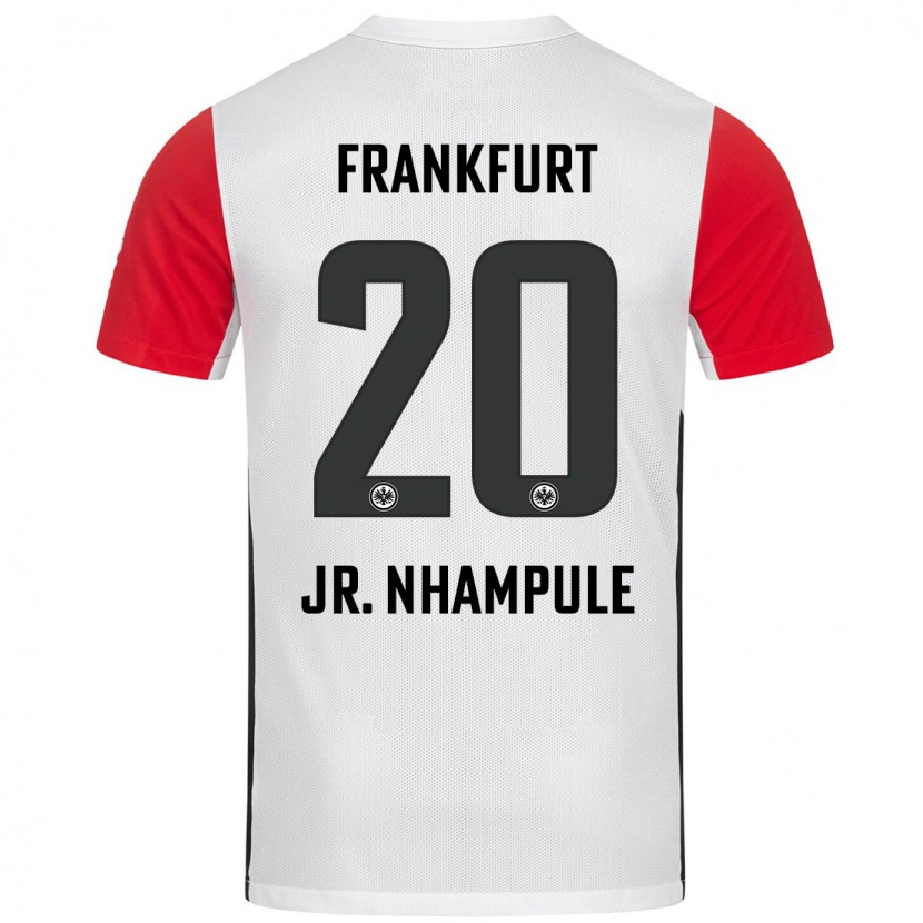 Danxen Kinderen Antonio Junior Nhampule #20 Wit Rood Thuisshirt Thuistenue 2024/25 T-Shirt