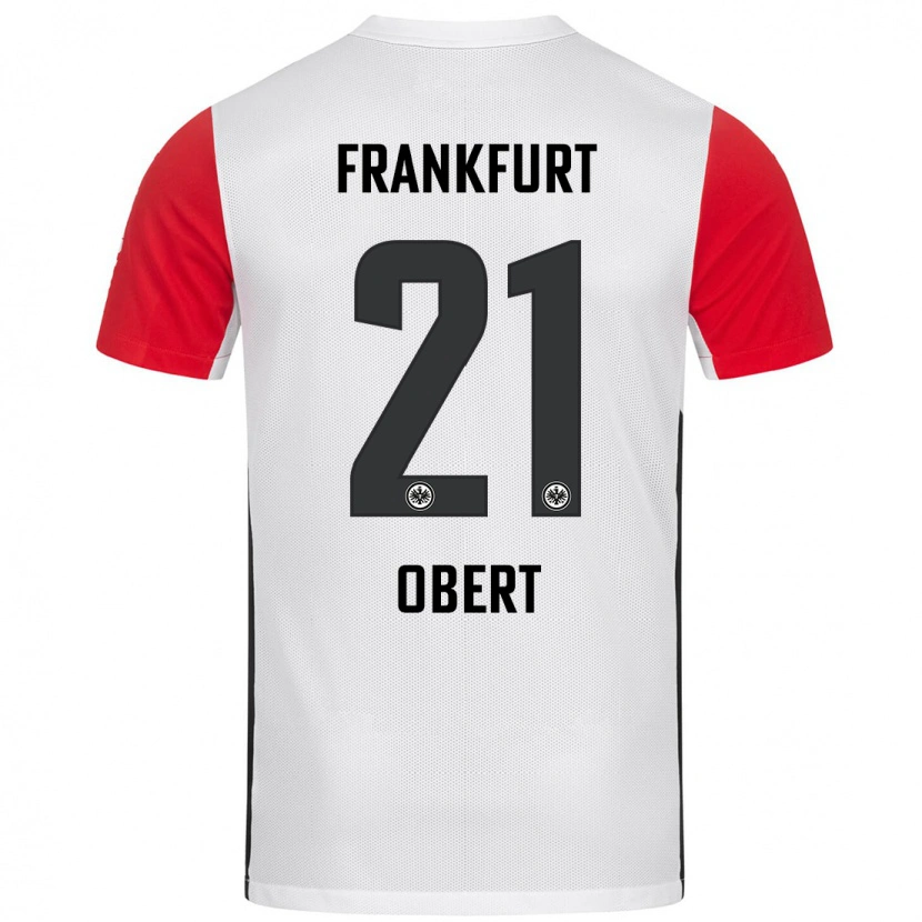 Danxen Kinderen Yuriy Obert #21 Wit Rood Thuisshirt Thuistenue 2024/25 T-Shirt