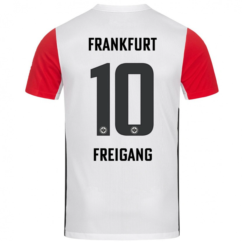 Danxen Kinderen Laura Freigang #10 Wit Rood Thuisshirt Thuistenue 2024/25 T-Shirt