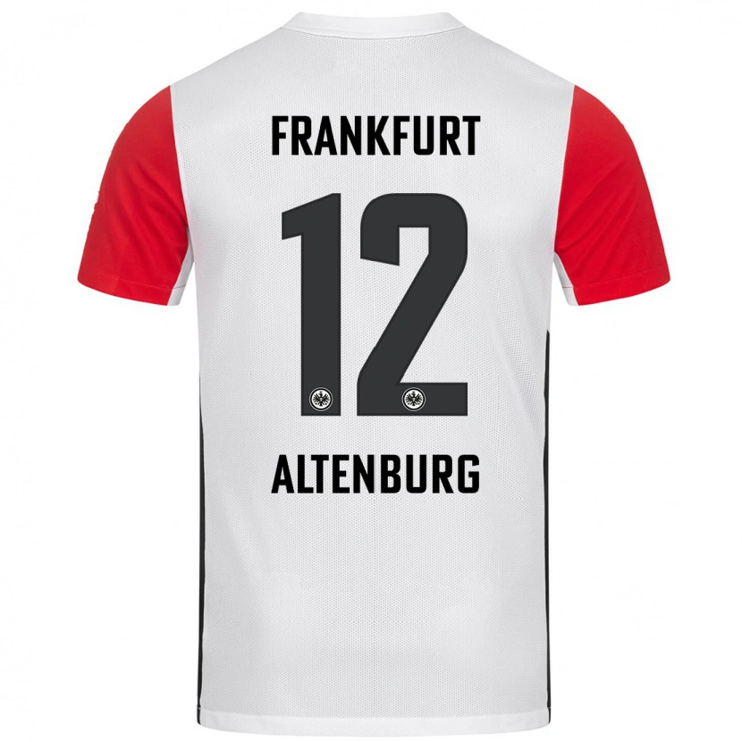 Danxen Kinderen Lina Altenburg #12 Wit Rood Thuisshirt Thuistenue 2024/25 T-Shirt