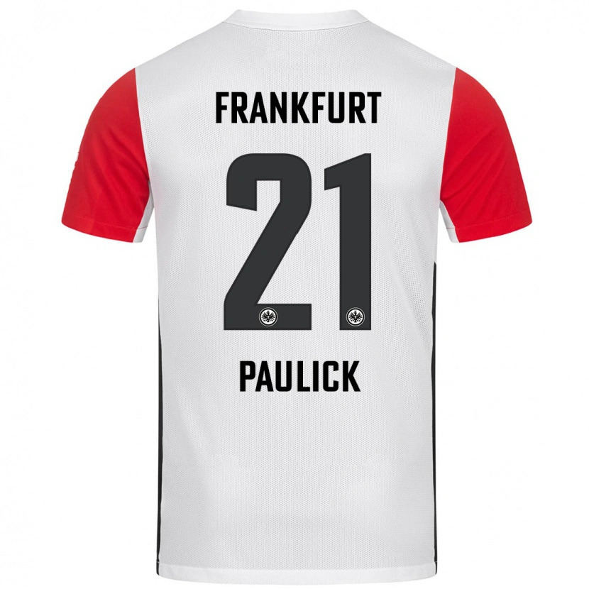 Danxen Kinderen Lea Paulick #21 Wit Rood Thuisshirt Thuistenue 2024/25 T-Shirt