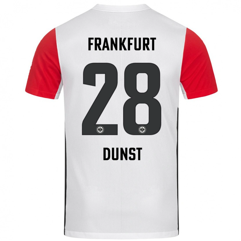 Danxen Kinderen Barbara Dunst #28 Wit Rood Thuisshirt Thuistenue 2024/25 T-Shirt